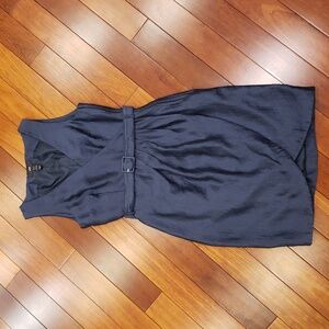 H&M Dark Silvery Blue Surplice Semi Formal Dress. Size 8